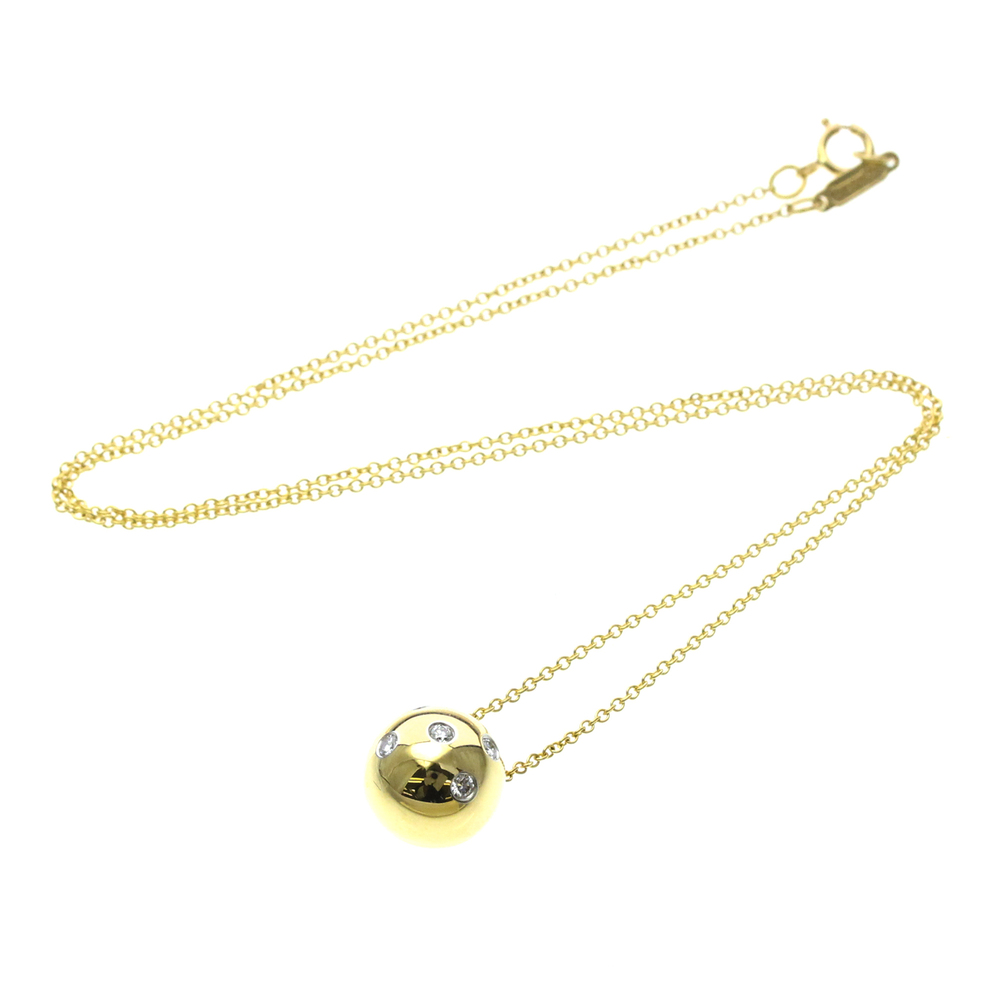 Tiffany & Co. Etoile Ball Pendant 18K Yellow Gold with Platinum and Diamonds